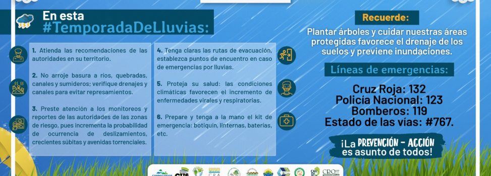 Corporaciones Autónomas continúan en alerta ante lluvias